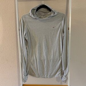 Nike Light Gray Hooded Shirt